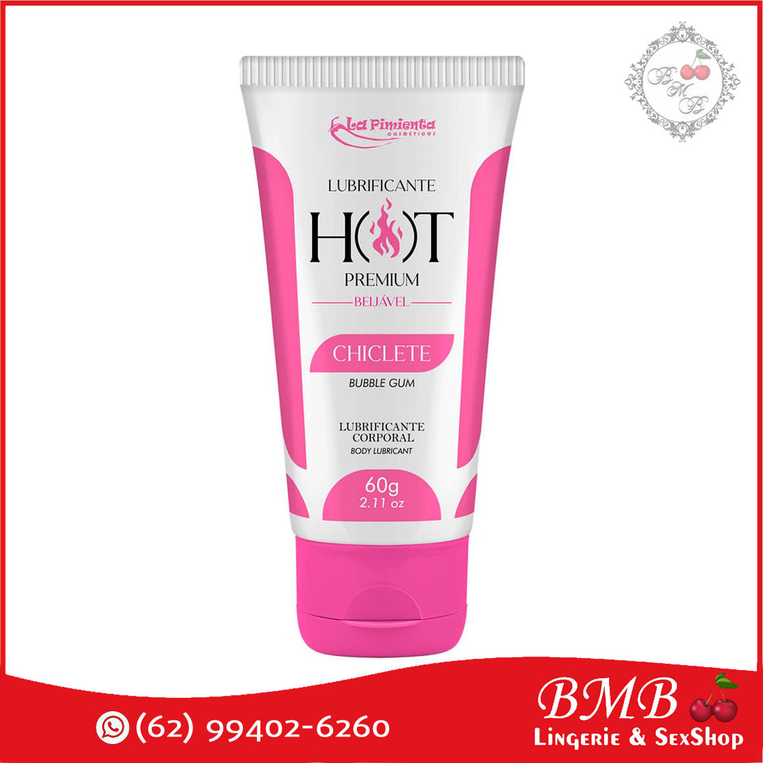 Lubrificante Beijável Hot Premium (Sabor:Chiclete) 60g - La Pimienta
