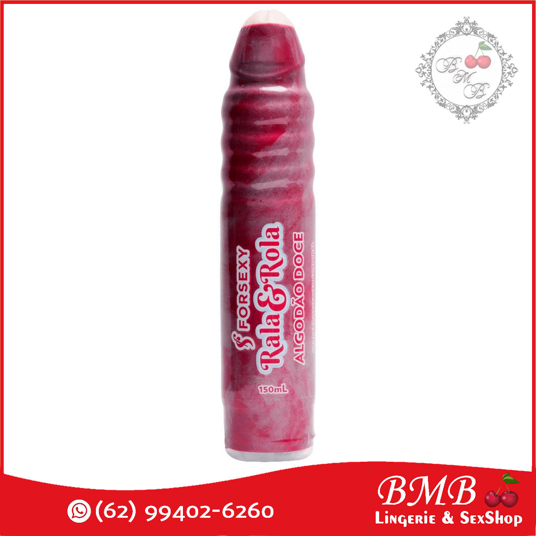 Rala & Rola Óleo p/ Massag. Lub. Comest. (sabor:Algodão Doce) - ForSexy 150ml