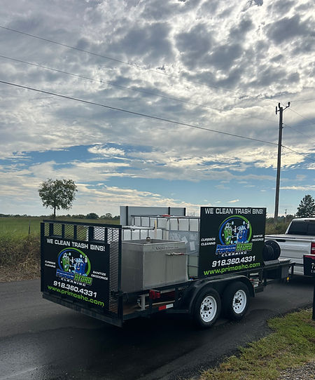 Bin cleaning trailer