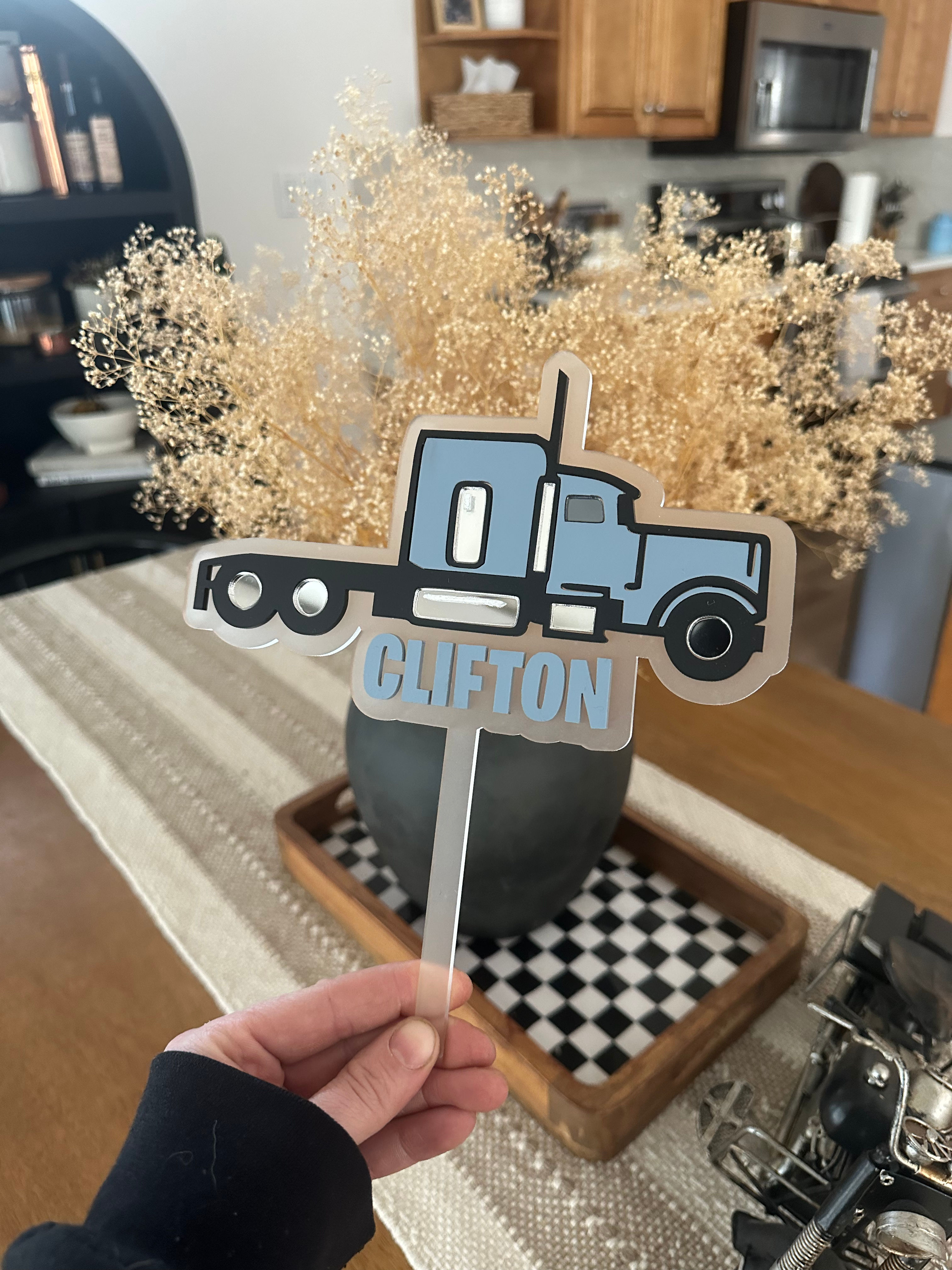 CAKE TOPPER - SEMI TRUCK