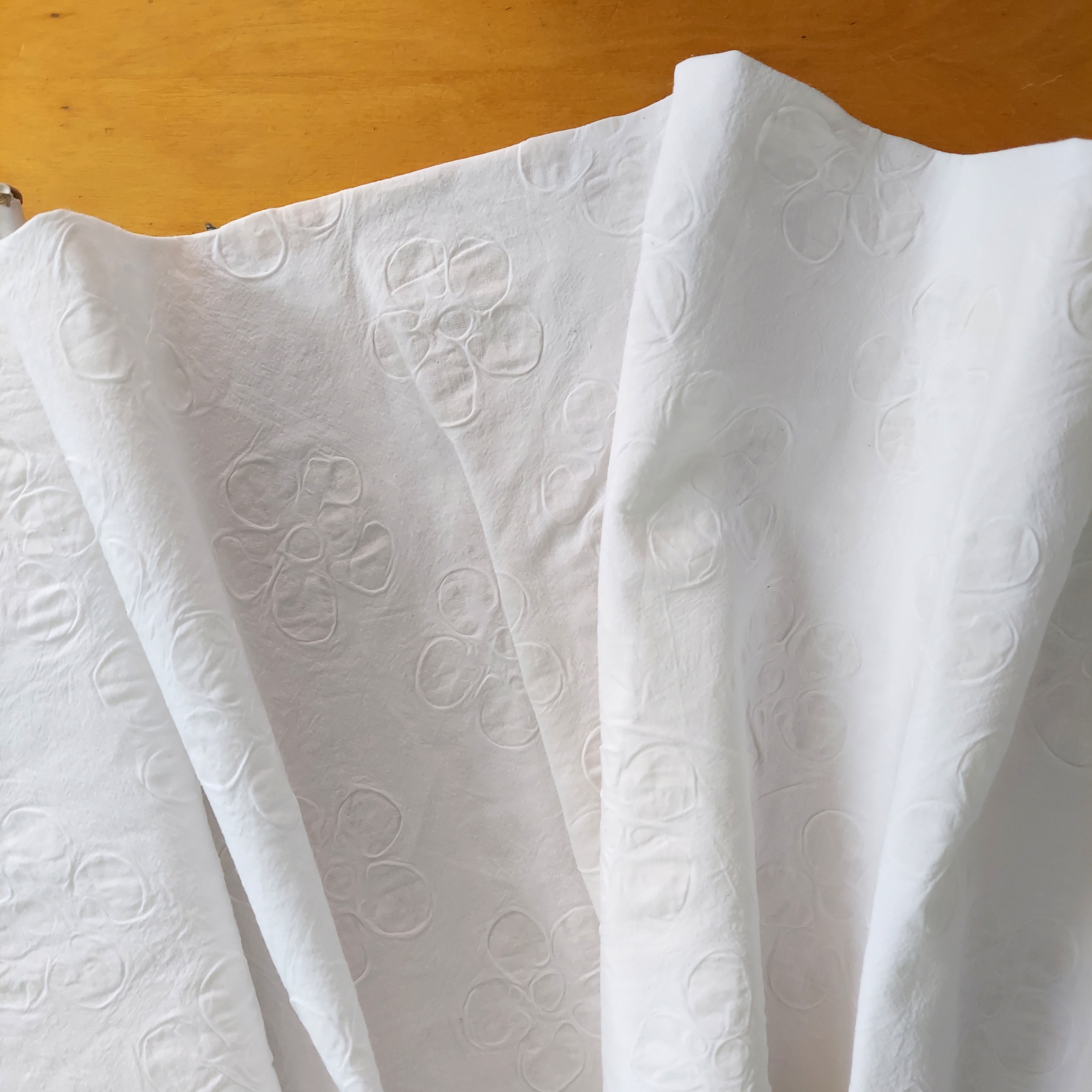 Diamond Textiles Yarn Dyed Cotton Embossed CE 25257 White on White