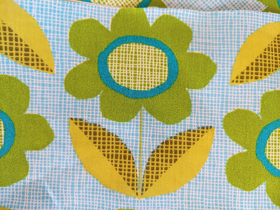 Thumbnail: Monaluna Organic Cotton- Blooms Blue #83