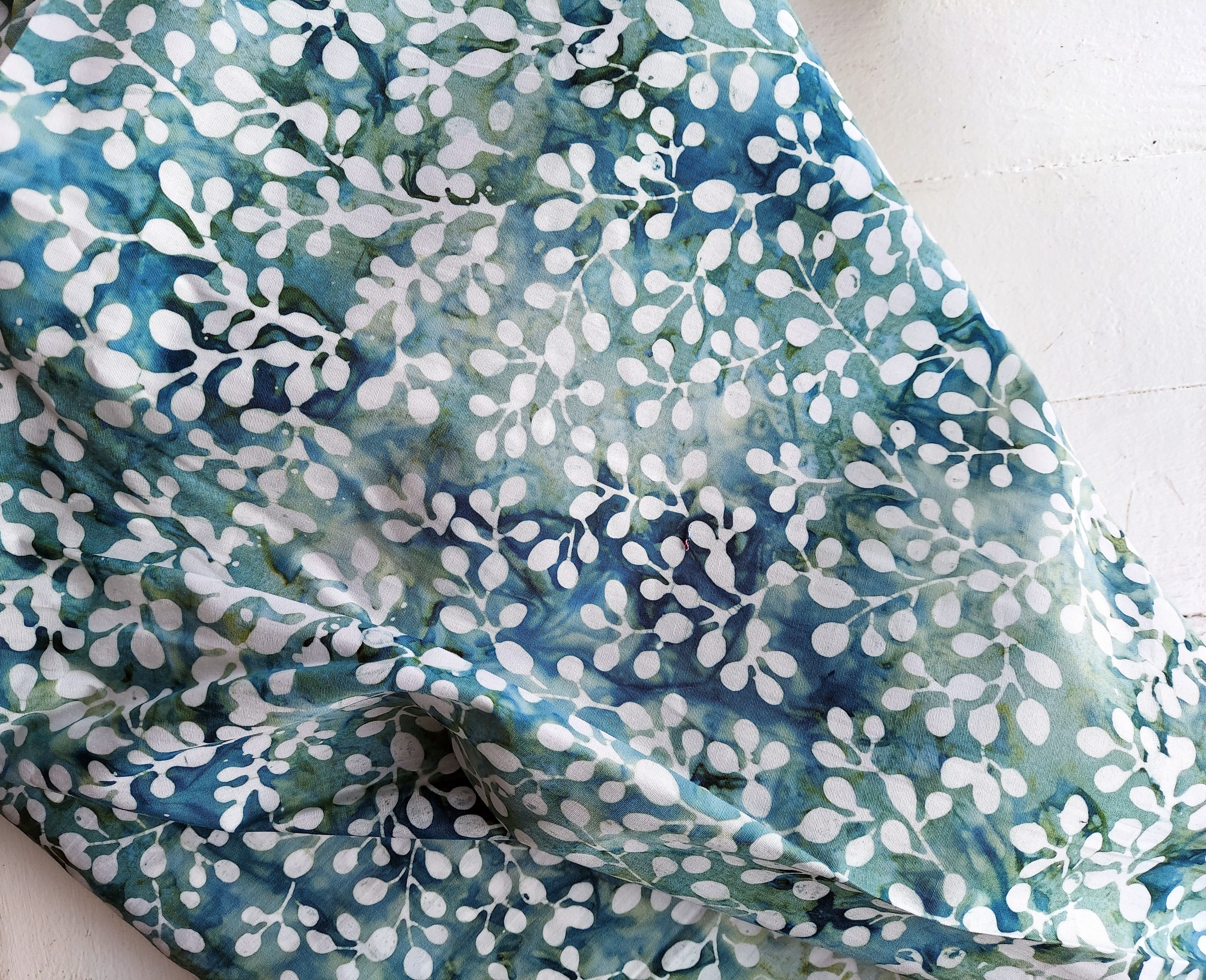 Timeless Treasures: Tonga Batik Jade with White