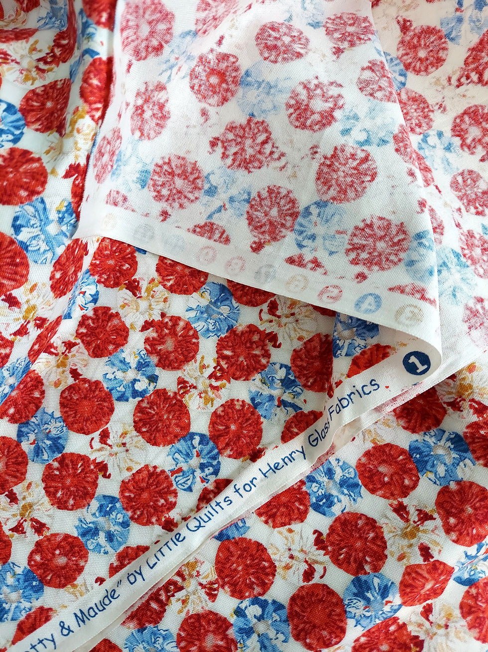 Thumbnail: Betty & Maude Cotton Fabric by Little Quilts for Henry Glass