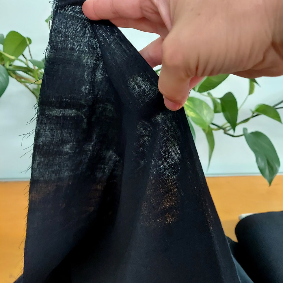 Thumbnail: Solid Black Double Gauze: Nirvana Cotton Fabric by Robert Kaufman