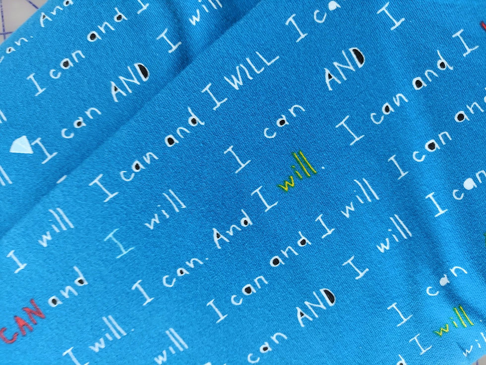 Thumbnail: Art Gallery Fabrics Knit: The Motto Highlighted K-10057