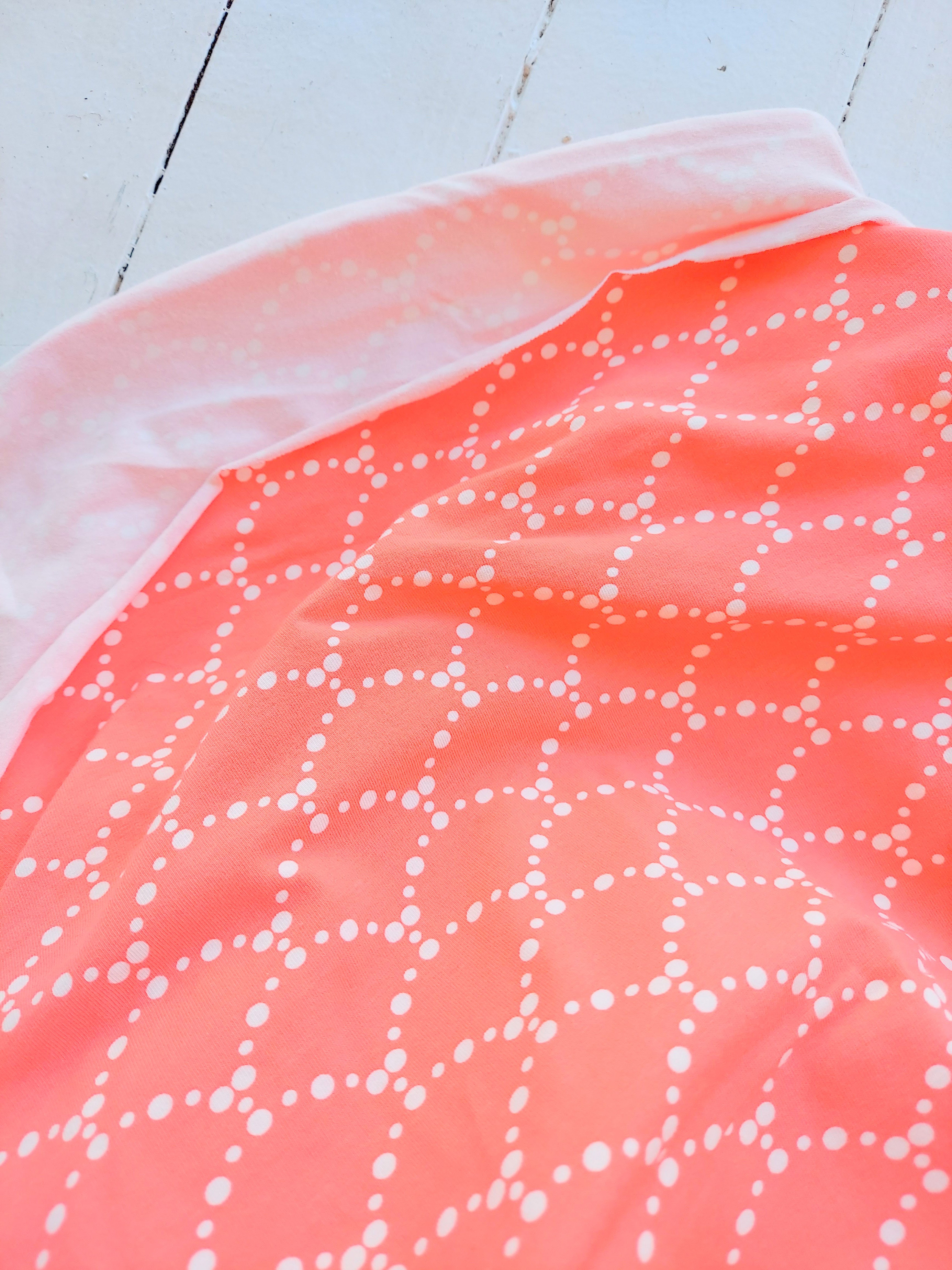 Art Gallery Ripples Coral Knit Fabric