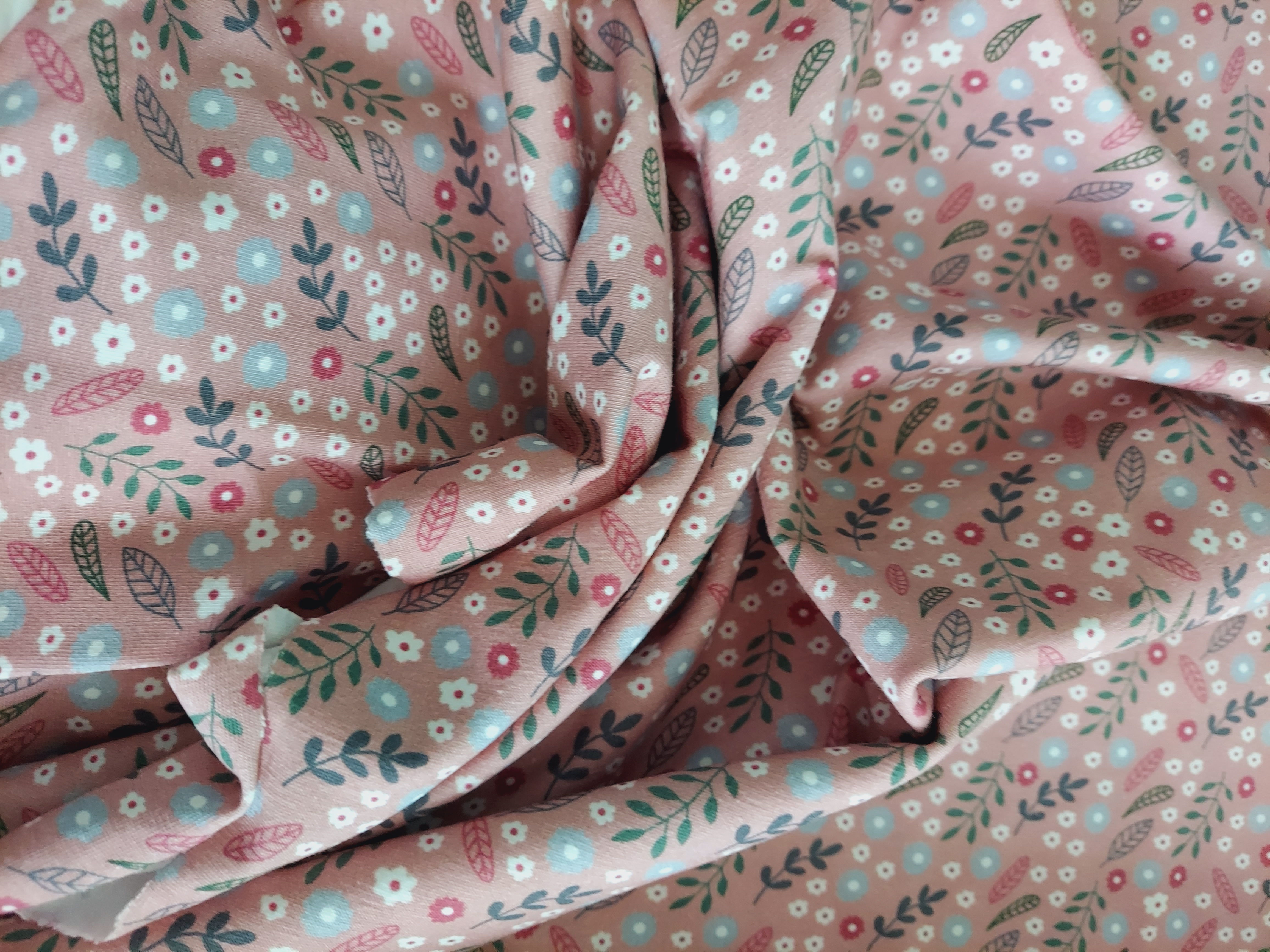 Stof Fabrics Avalana Jersey Flowers and Leaves ST19-230-V11 Cotton Knit Fabric