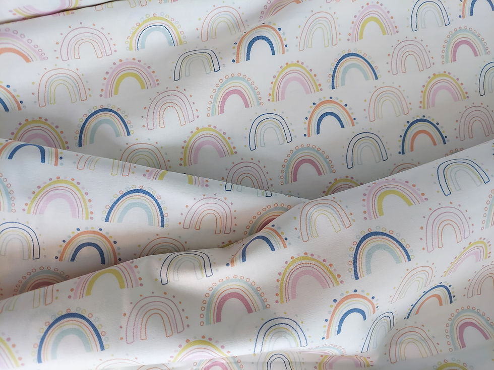 Thumbnail: Studio E Safari Sunrise Pastel Rainbow Cotton Fabric