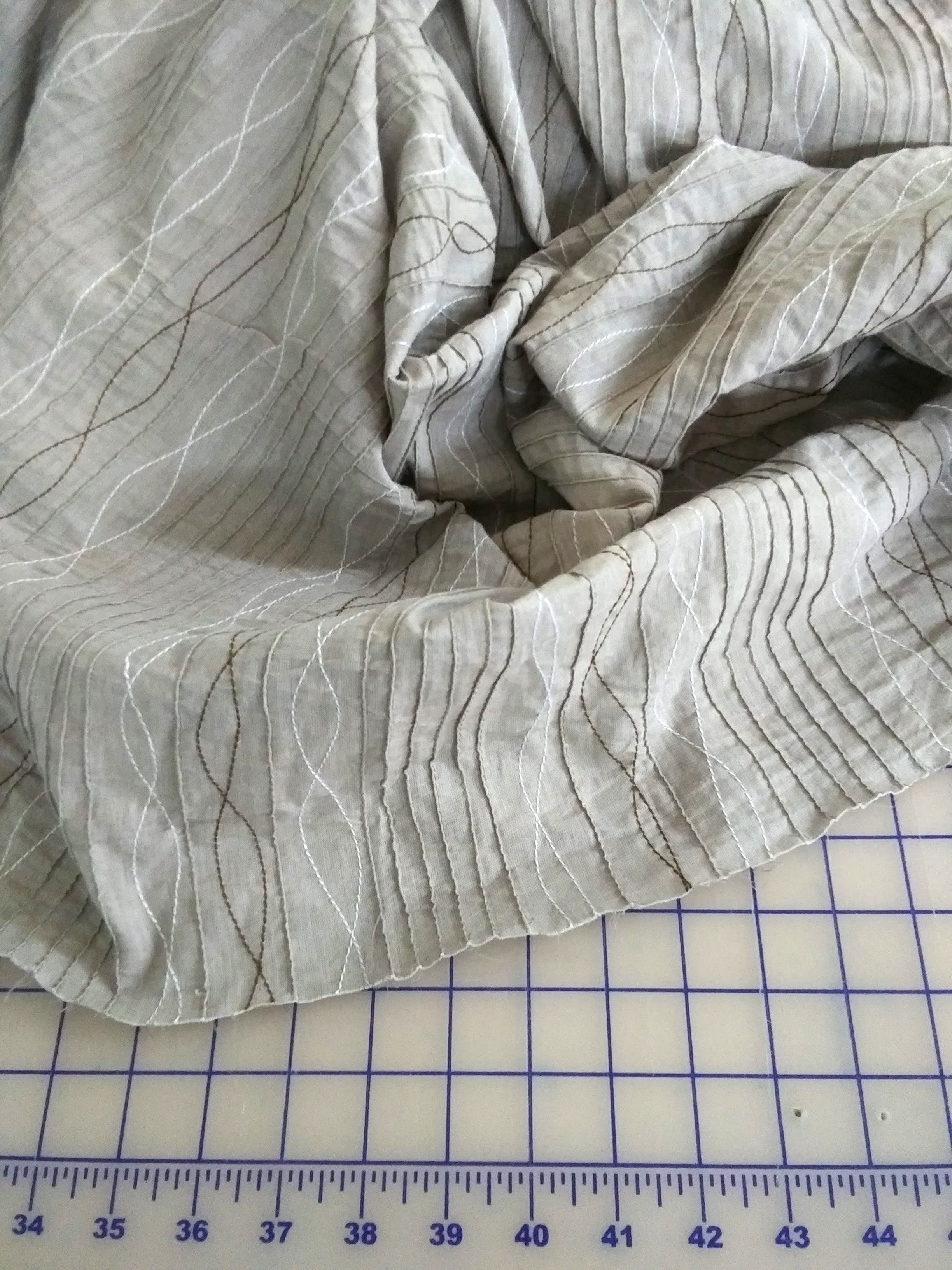 Diamond Textiles Pintuck Cotton- Taupe/Grey 80309