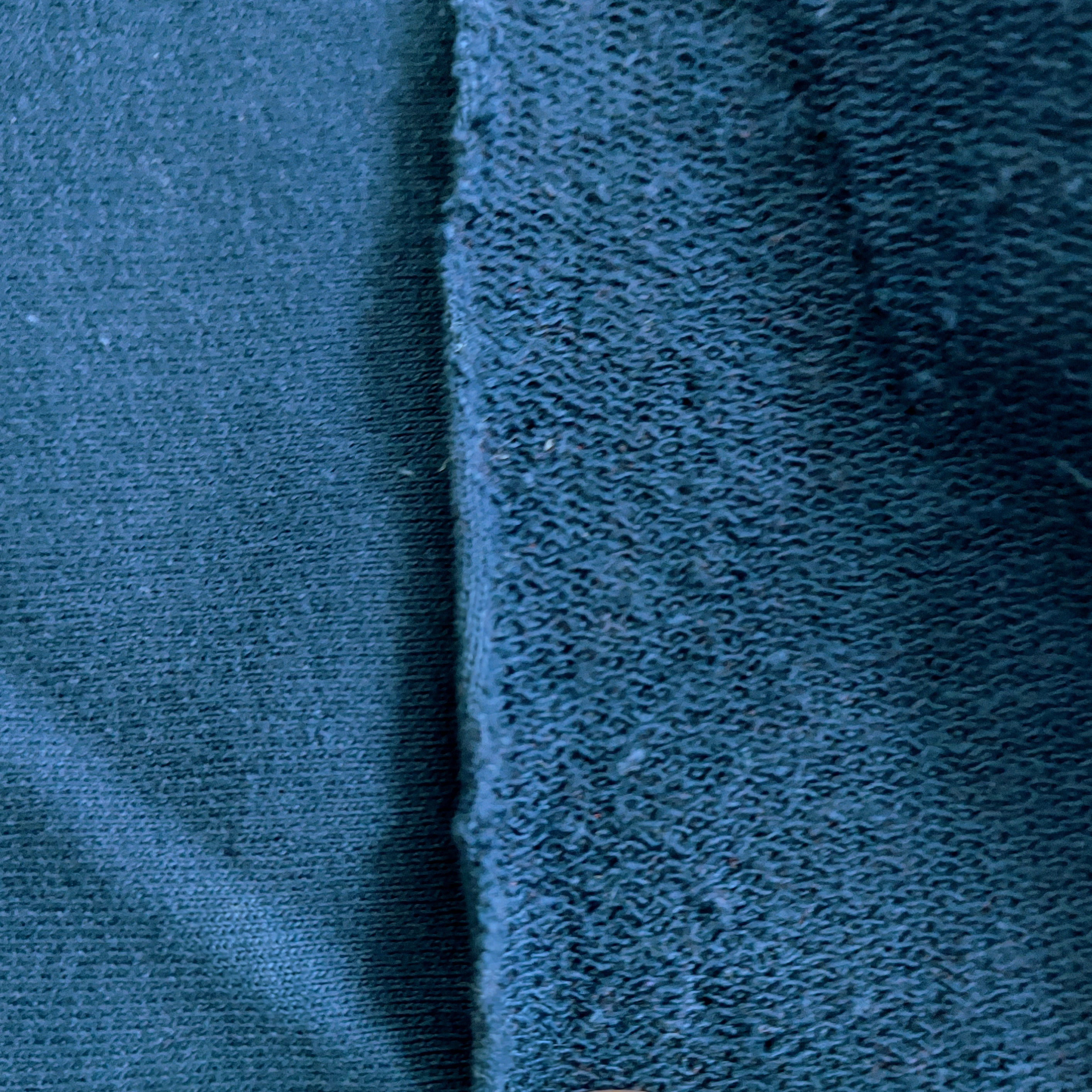 Navy Blue Solid French Terry Cotton Knit Fabric