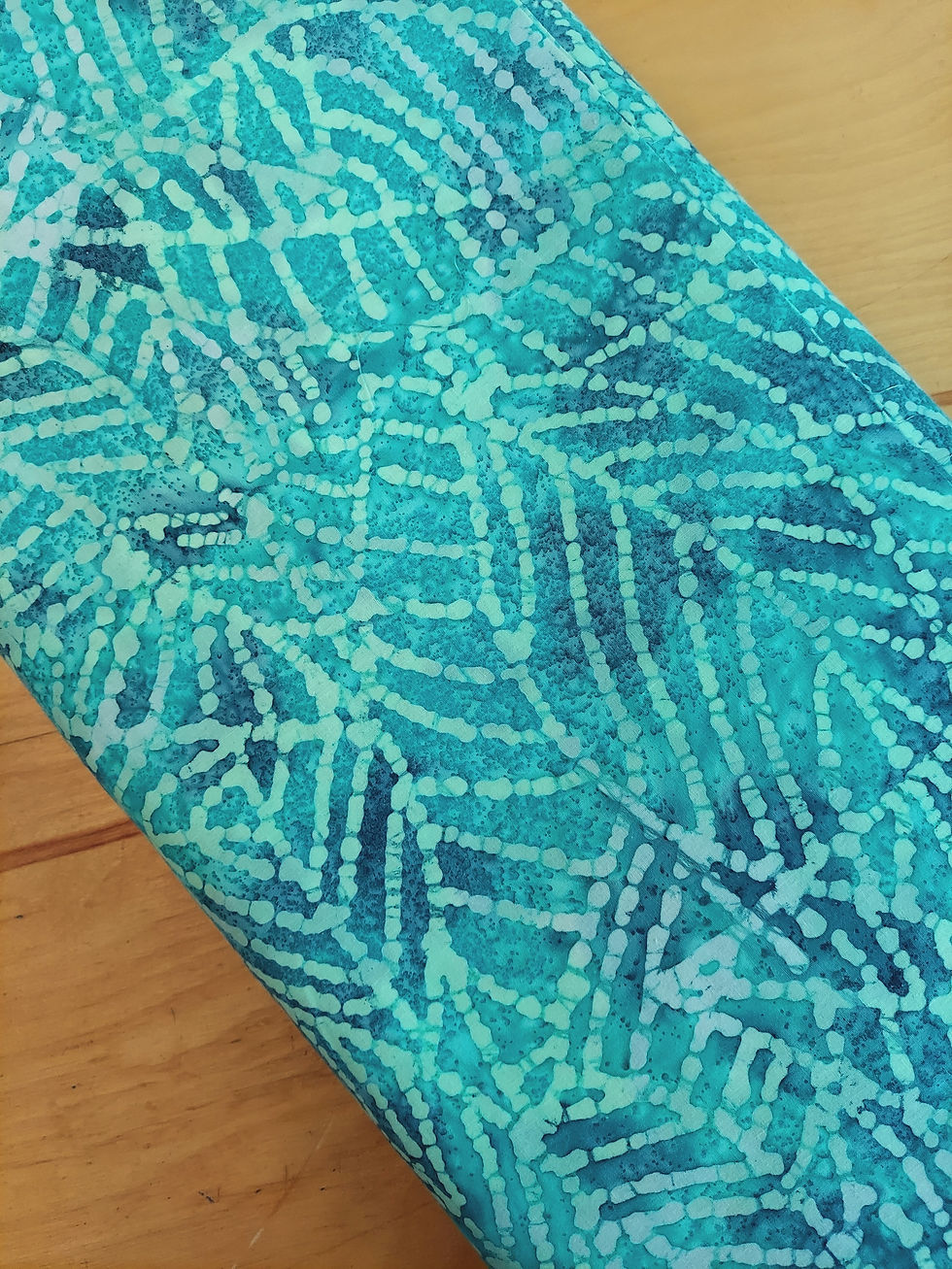 Thumbnail: Moody Blues MBL-018 Green Leaf Abstract Batik Cotton Fabric Textile Creations