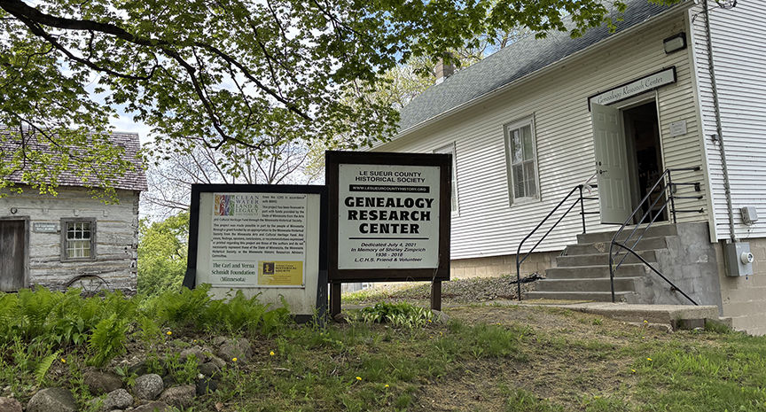 The research center was a country school known as the Harty School. A Harty family donated the land, that was moved to the site. It later became a kindergarten and was purchased by the Historical Society. Photograph by Patricia Buschette