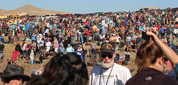 The crowds that get there early in the morning to watch it all happen Photo by Larry Kiewel