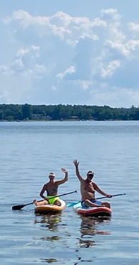 My husband Jim and I on our first paddleboard outing. This was August 2024, one of my favorite pictures of him and I. Contributed photo