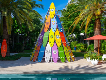 The Royal Poinciana Plaza Reveals 2025 Holiday Surfboard Tree Designed by Loewe