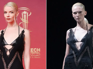 Anya Taylor-Joy Closes Her Marrakech Film Festival Run in a Lingerie-inspired Tom Ford Slip Dress
