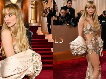 Jennifer Lawrence Goes Sheer in Givenchy for the Golden Globes 2026 Red Carpet
