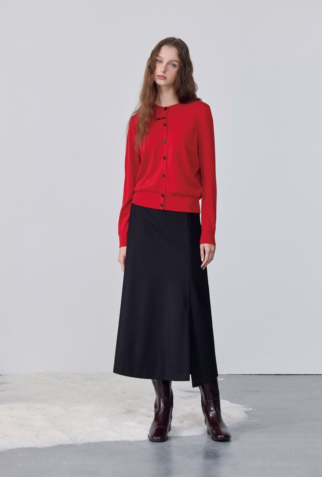 FIVE PENCE 針織開襟圓領長袖上衣