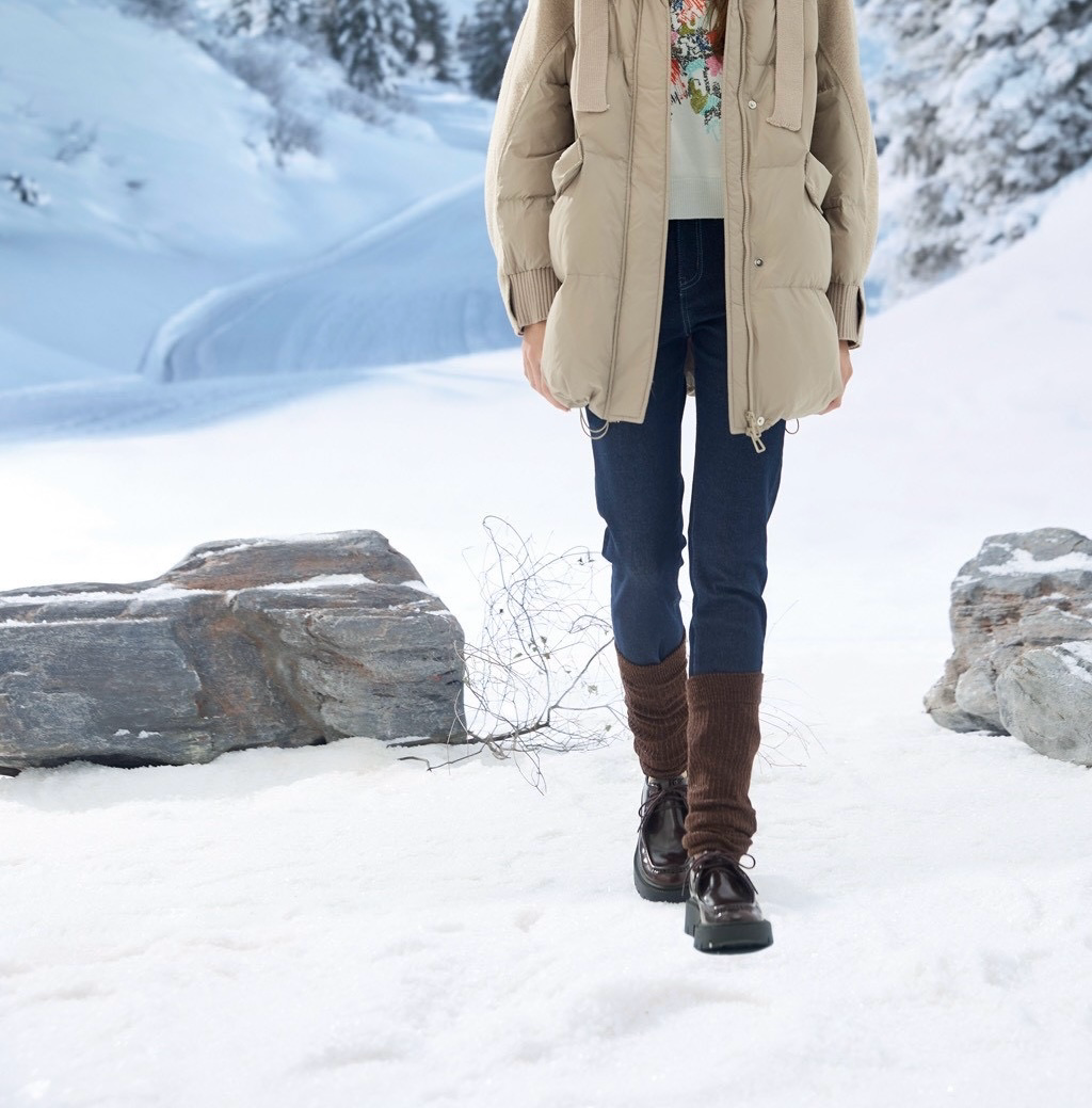 FIVE PENCE 暖感貼腿彈性小直筒牛仔褲