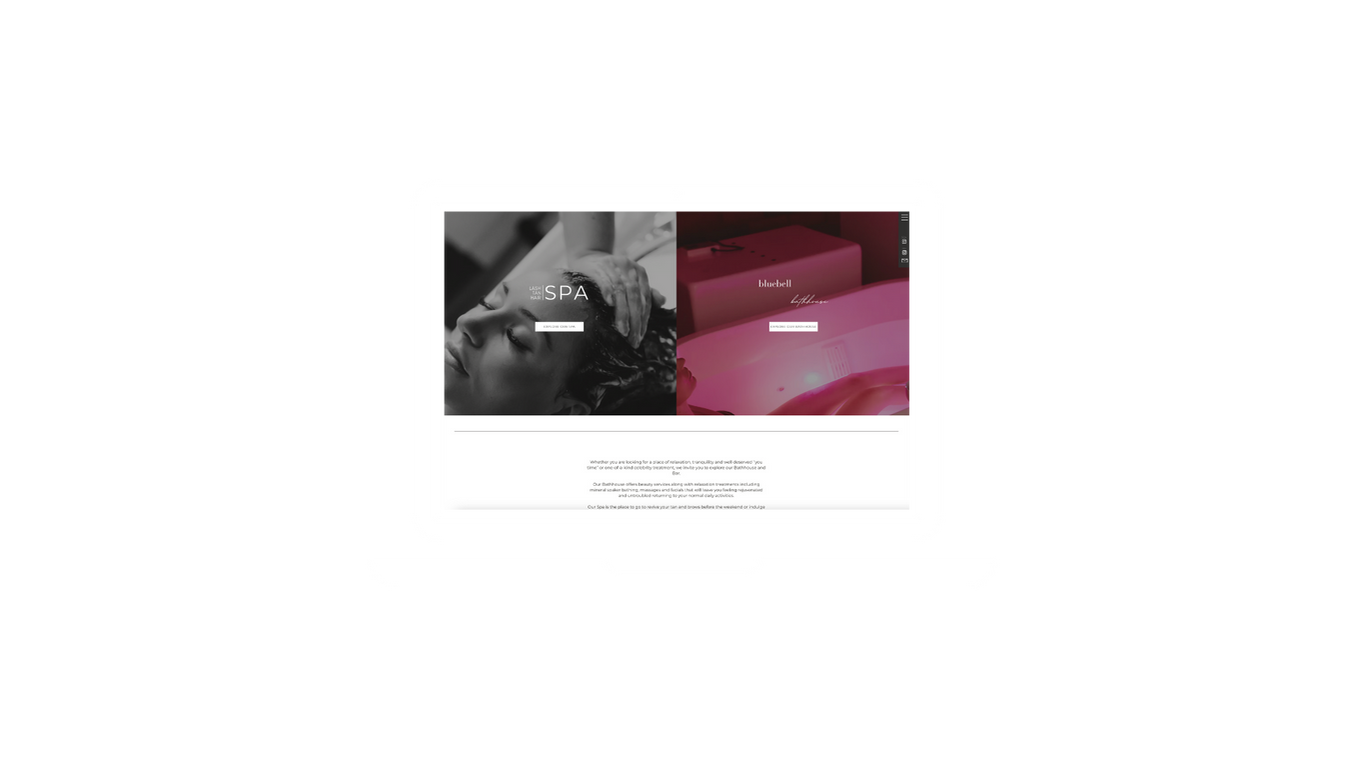 Website design and development for BlueBelle Bathhouse Shepparton by Teresa Crifo Co Shepparton. Website designer shepparton
