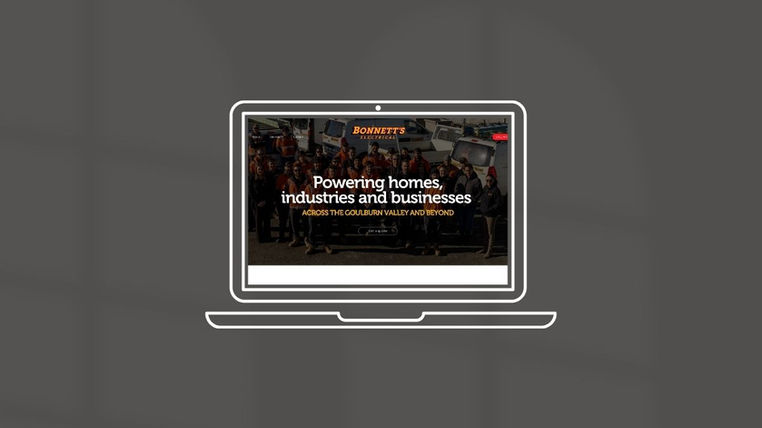 website design for Bonnetts Electrical Shepparton