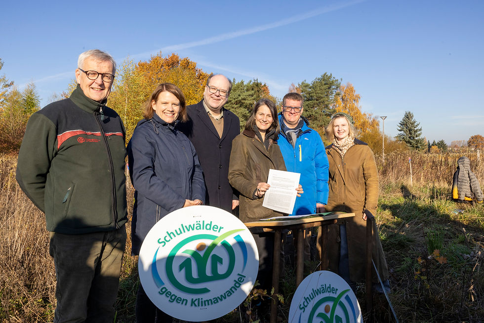 Dr. Merker, Ministerin Hamburg, Minister Meyer, Ministerin Staudte, Dr. Schwindt und Dr. Hendricks unterzeichnen die LOI