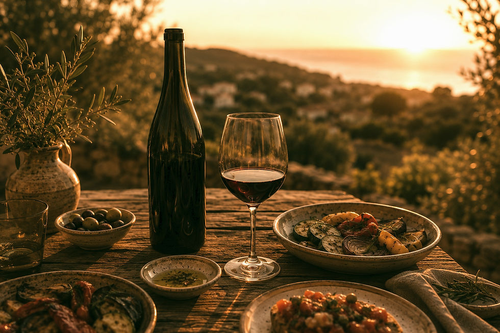 Dinner mit Abeluiz von Monte da Casteleja 2021. Was passt zu Alfrocheiro aus der Algarve?