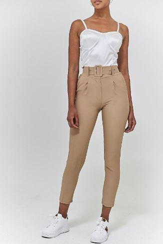 Mocha Belted Trousers