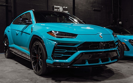 Blue Lamborghini Urus