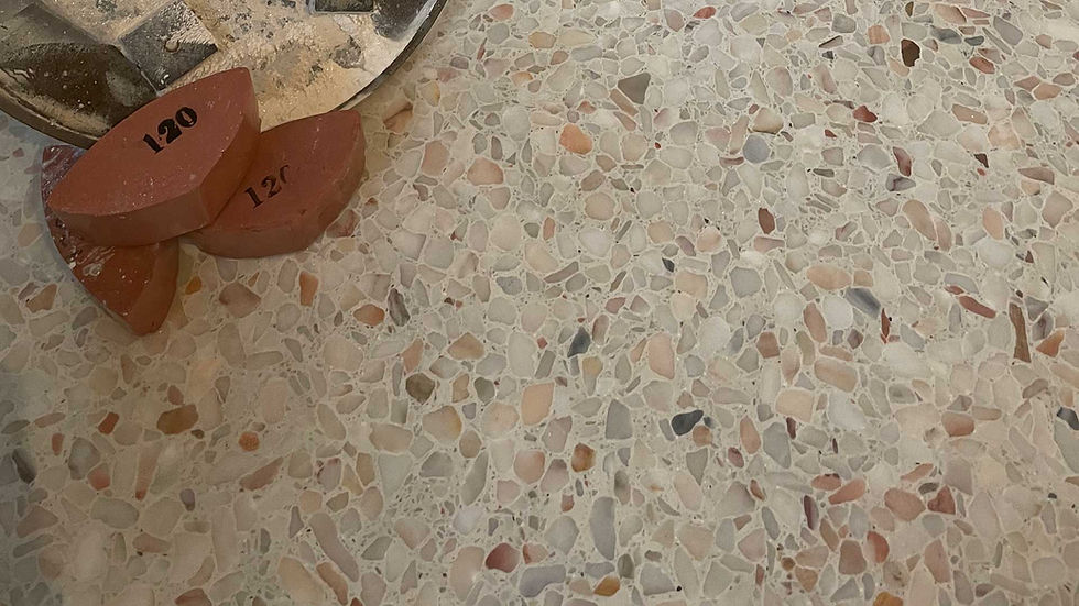 lavorazione del terrazzo alla veneziana