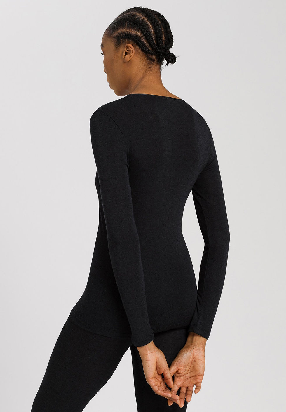 Thumbnail: Wool and Silk Fitted V-Neck