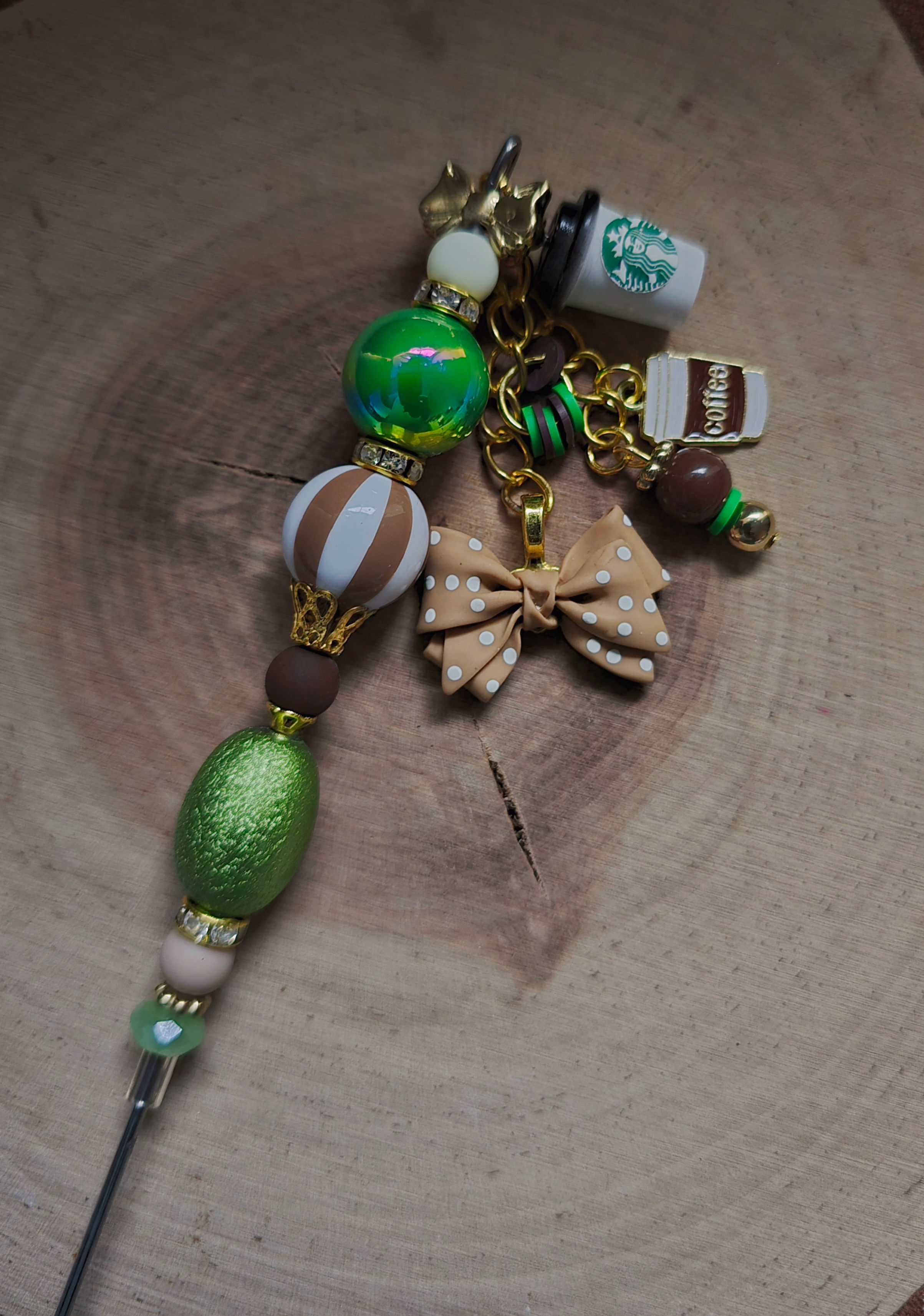 Coffee Love Beaded Pokey Tool