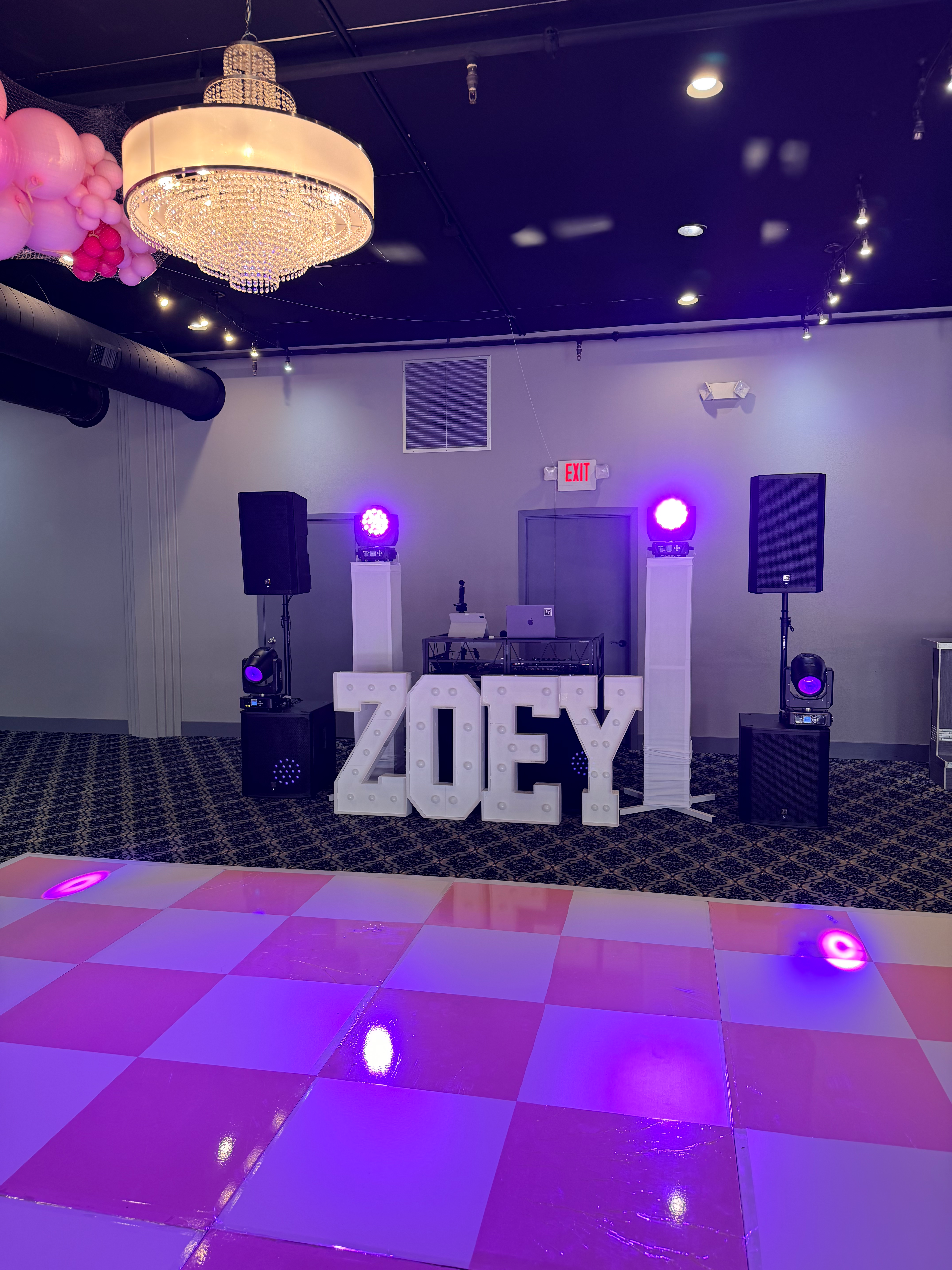Sweet 16 DJ setup