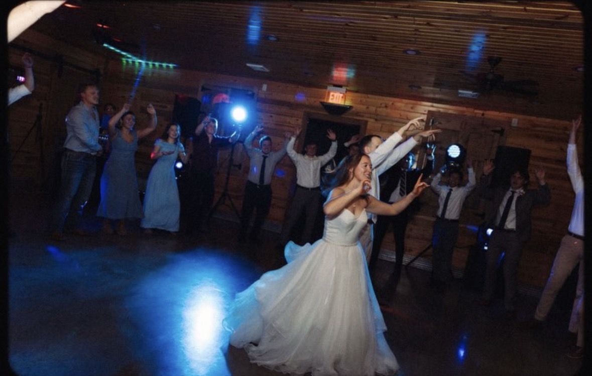 Dance circle at Luke and Mikayla's wedding