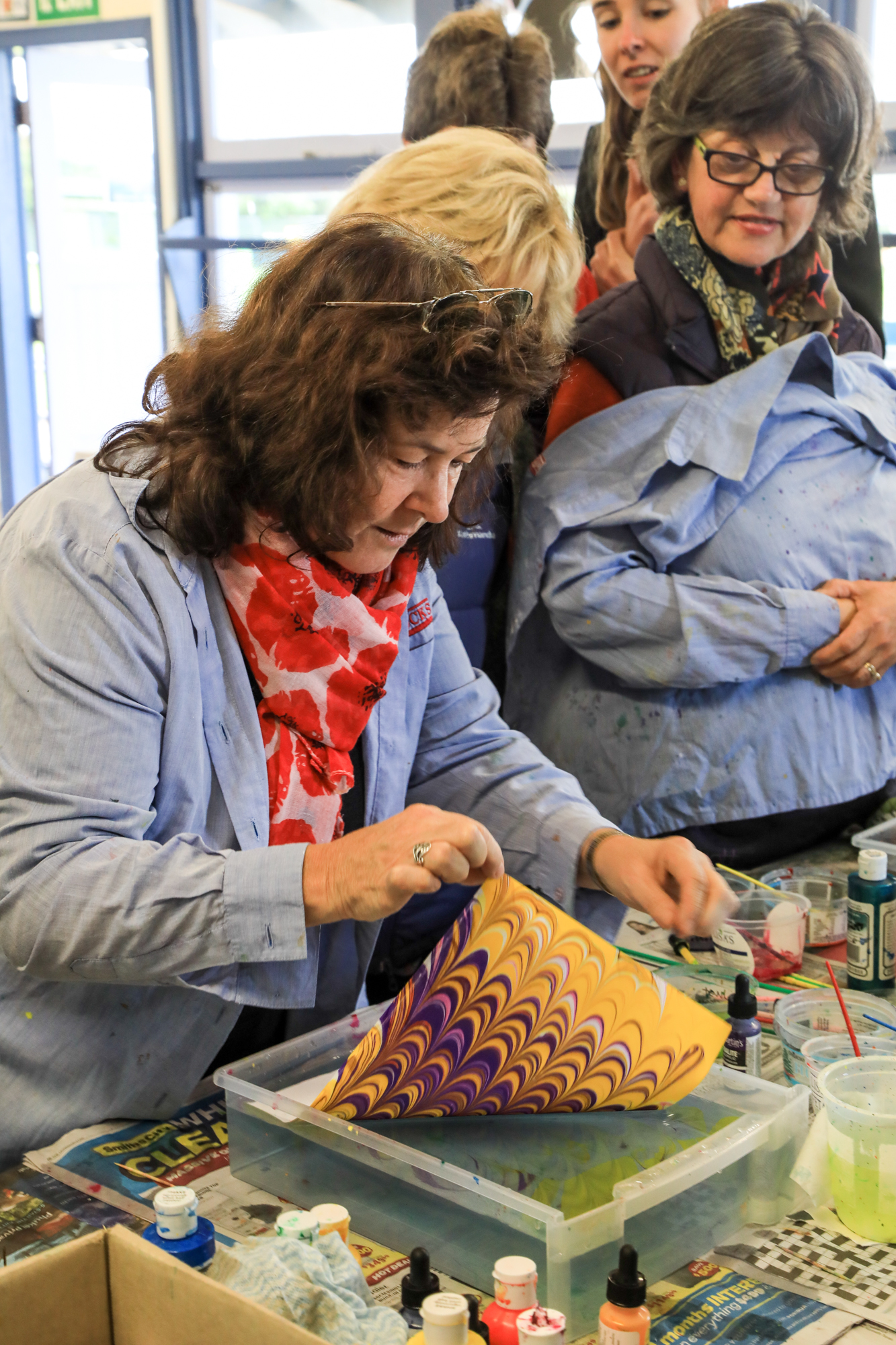 Meg Prebble's paper marbling