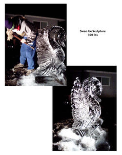 Swan Ice Sculpture