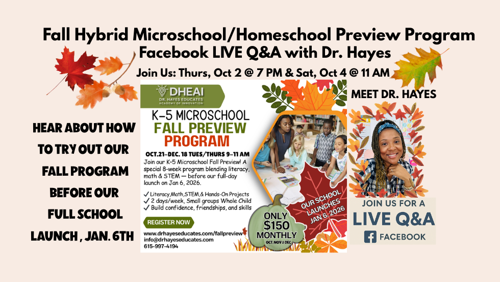 Fall Microschool & Homeschool Preview – Live Q&A with Dr. Hayes