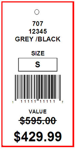 SAKS 5TH AVE - TAG - 1.5 x 3