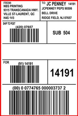 JCPENNY - LABEL - 4 X 6