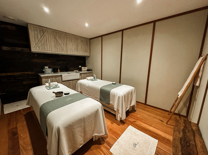 Cabina de masajes en pareja en Playa Harmony Spa, Playa del Carmen, México