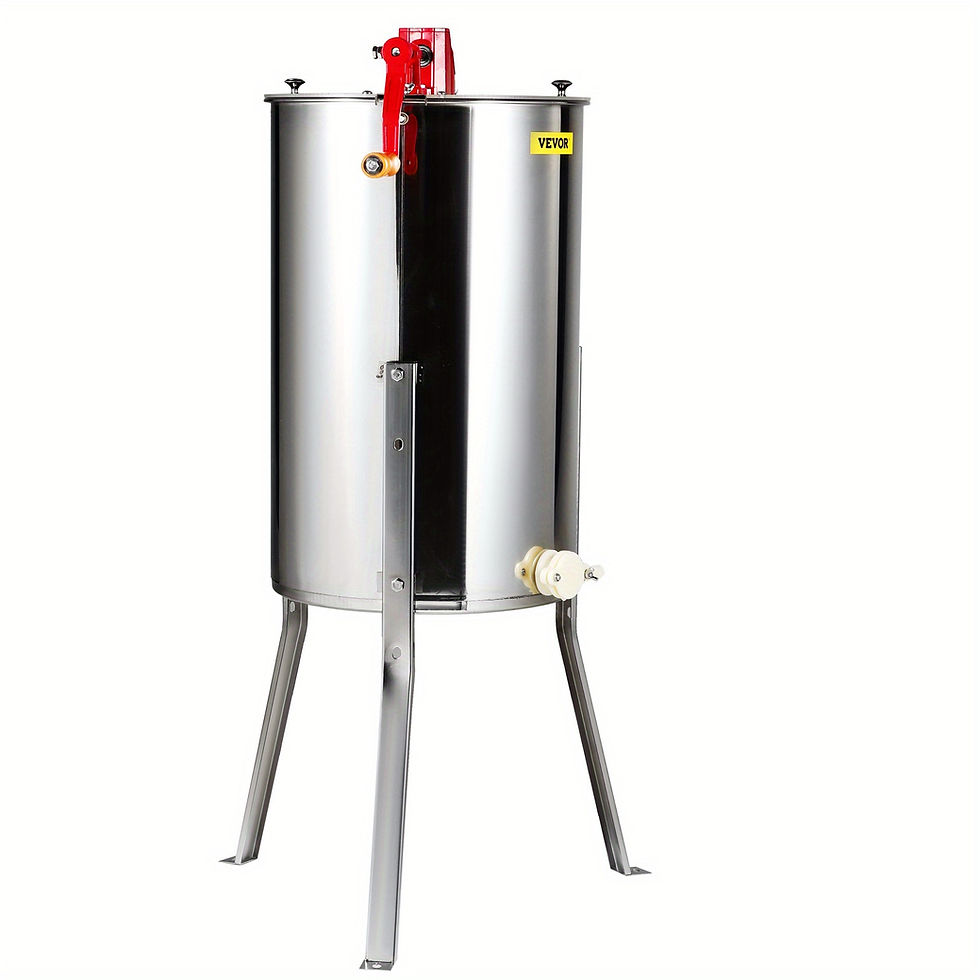 Thumbnail: VEVOR Manual Honey Extractor 2/4 Frame Stainless Steel Spinner
