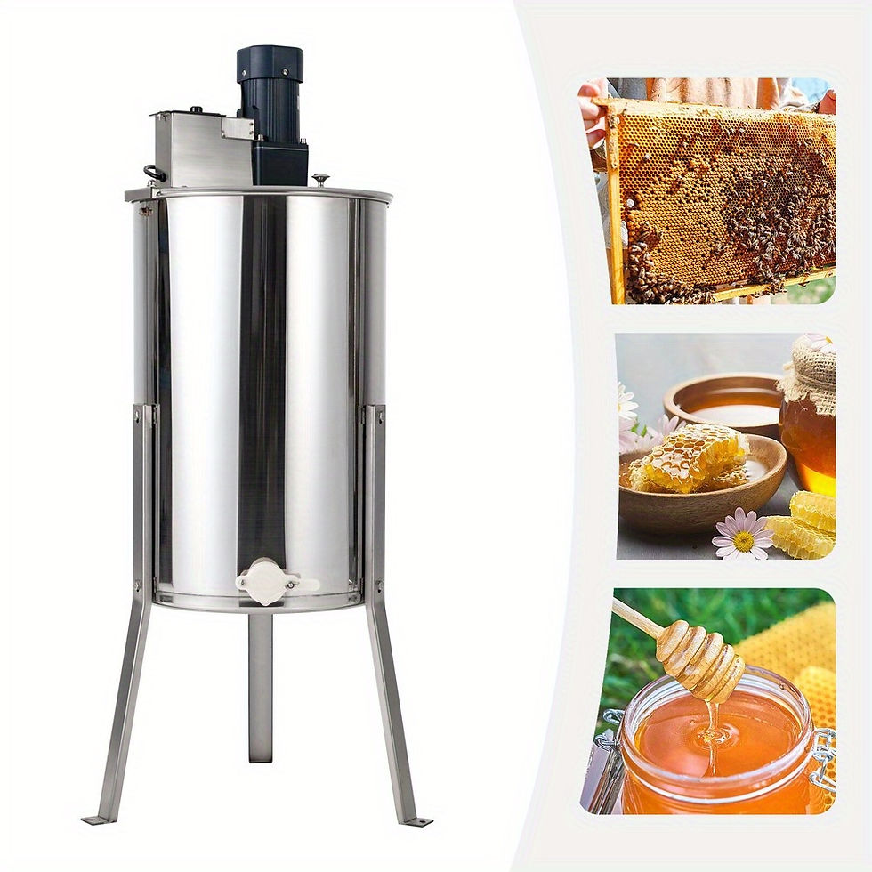 Thumbnail: 3-Frame Electric Honey Extractor Stainless Steel 370 RPM Beekeeping Tool