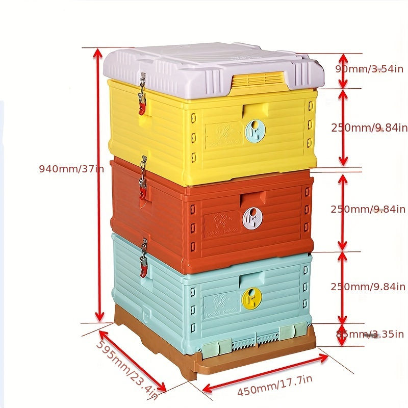 Thumbnail: 3-Layer Insulated Plastic Beehive Box Without Frames