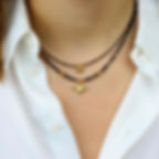 Miniature : Collier en perles d'Agate pendentif Scarabé volant