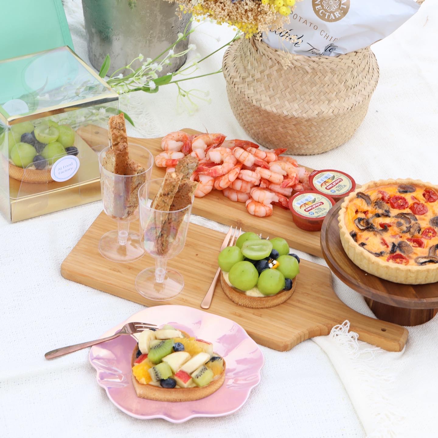 Arranged Food and Objects