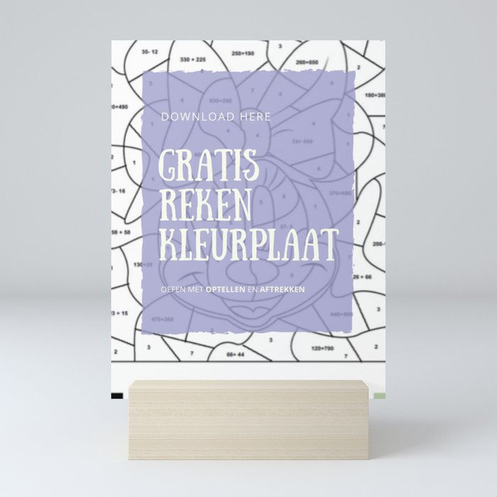 Thumbnail: Mini Mouse Reken Kleurplaat