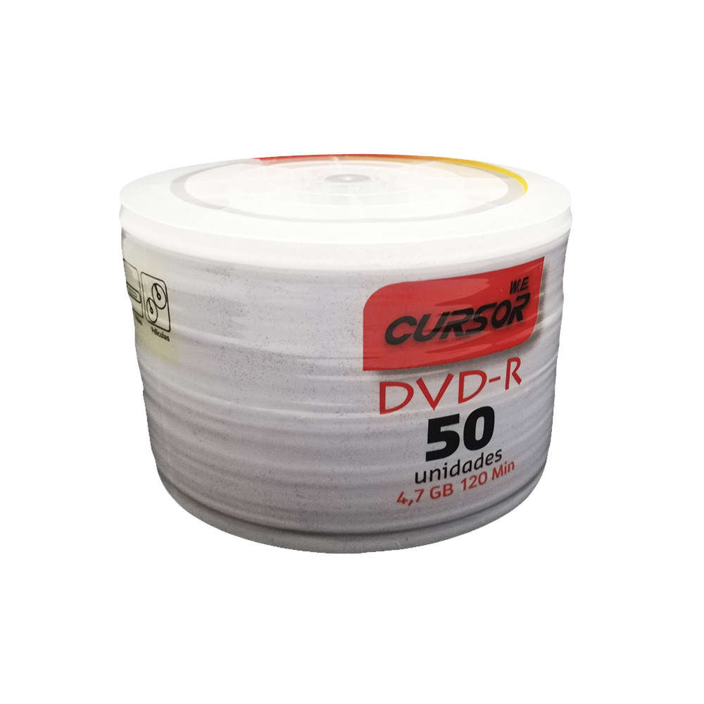 DVD-R w.e. Cursor 50 unidades 4,7 GB 120 min