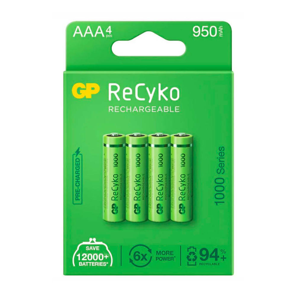Pilas Recargables GP Recyko AAA 950 mAh Precargadas