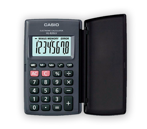 Calculadora De Bolsillo Casio Hl-820Lv 8Di Ng